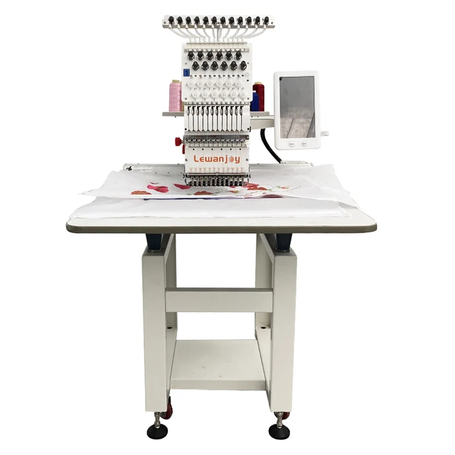 LEWANJOY Single Head 12 Needles Automatic Computerized Industrial/Commercial Embroidery Machine