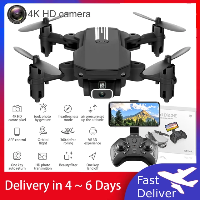 LS-MIN 2022 Mini Drone 4K 1080P HD Camera With WiFi Fpv Air Pressure Altitude Hold Foldable Quadcopter RC Dron Toy For Boys Gift