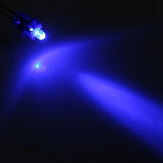LED 전구 계량기 대시 B8-5D T5 램프, 거치대 블루 튜닝, 자동차 조명, 10x