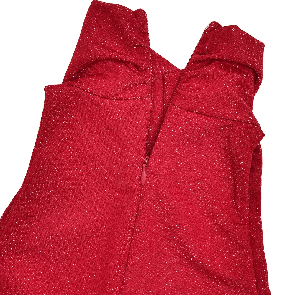 Elegant Sleeveless Elastic Tight Women Dress High Neck Bodycon Pleated Long Party Evening Dress AutumnWinter New Vestido