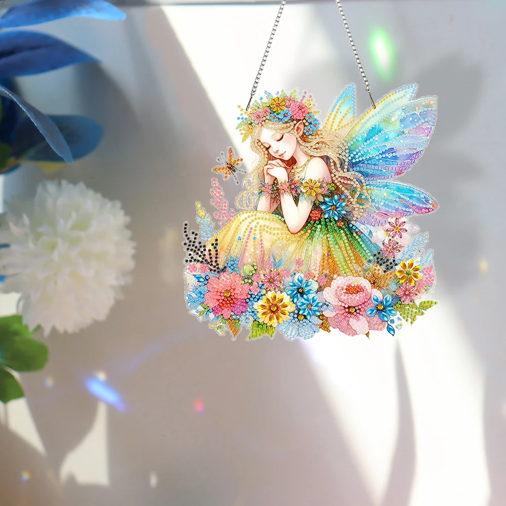 Acrylic Special Shape Easter Rabbit Rhinestone Diamond Art Pendants Diamond Painting Ornaments Diamond Painting Hanging Pendant