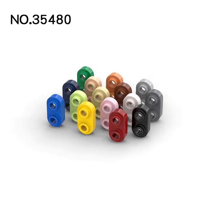100pcs 35480 Building Blocks 10 pezzi piastra 1x2 arrotondata con 2 borchie aperte per parti di mattoni fai da te MOC compatibil 3