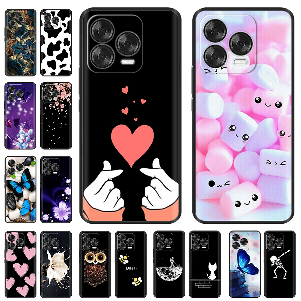 Luxury Black Silicone Back Cover - Elegant Design Case