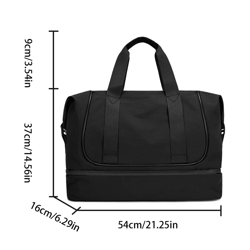 Large capacity high-quality travel luggage - gym and night carry on, adjustable shoulder strap, Multi Pocket sports handbag