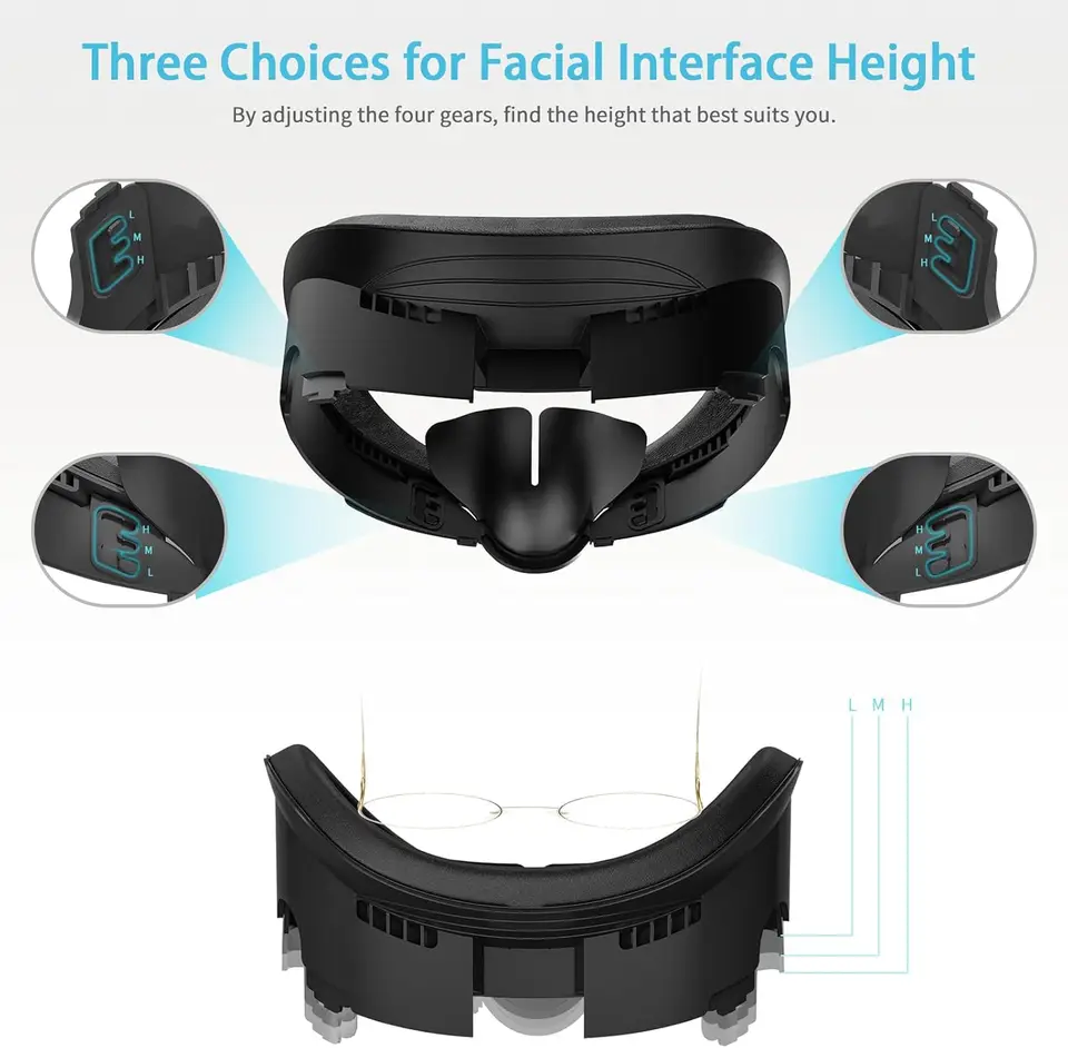 Tyasoleil Cooling Face Cover Pad For Meta Quest 3, Upgraded Sweat-Proof Fitness Facial Interface - View #3