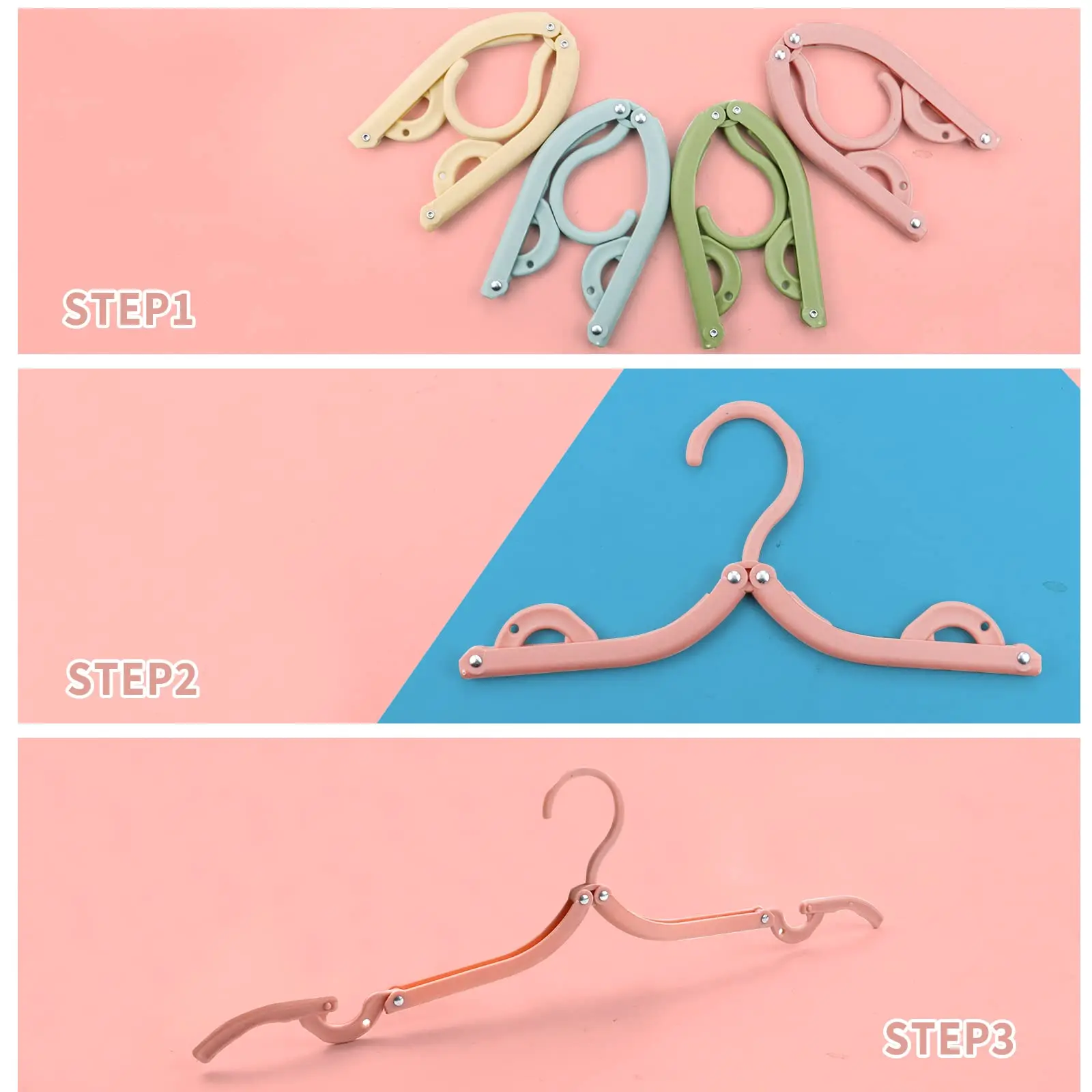Portable Folding Clothes Hangers, Travel Accessories, Cruise Ship Essentials, Drying Rack 5