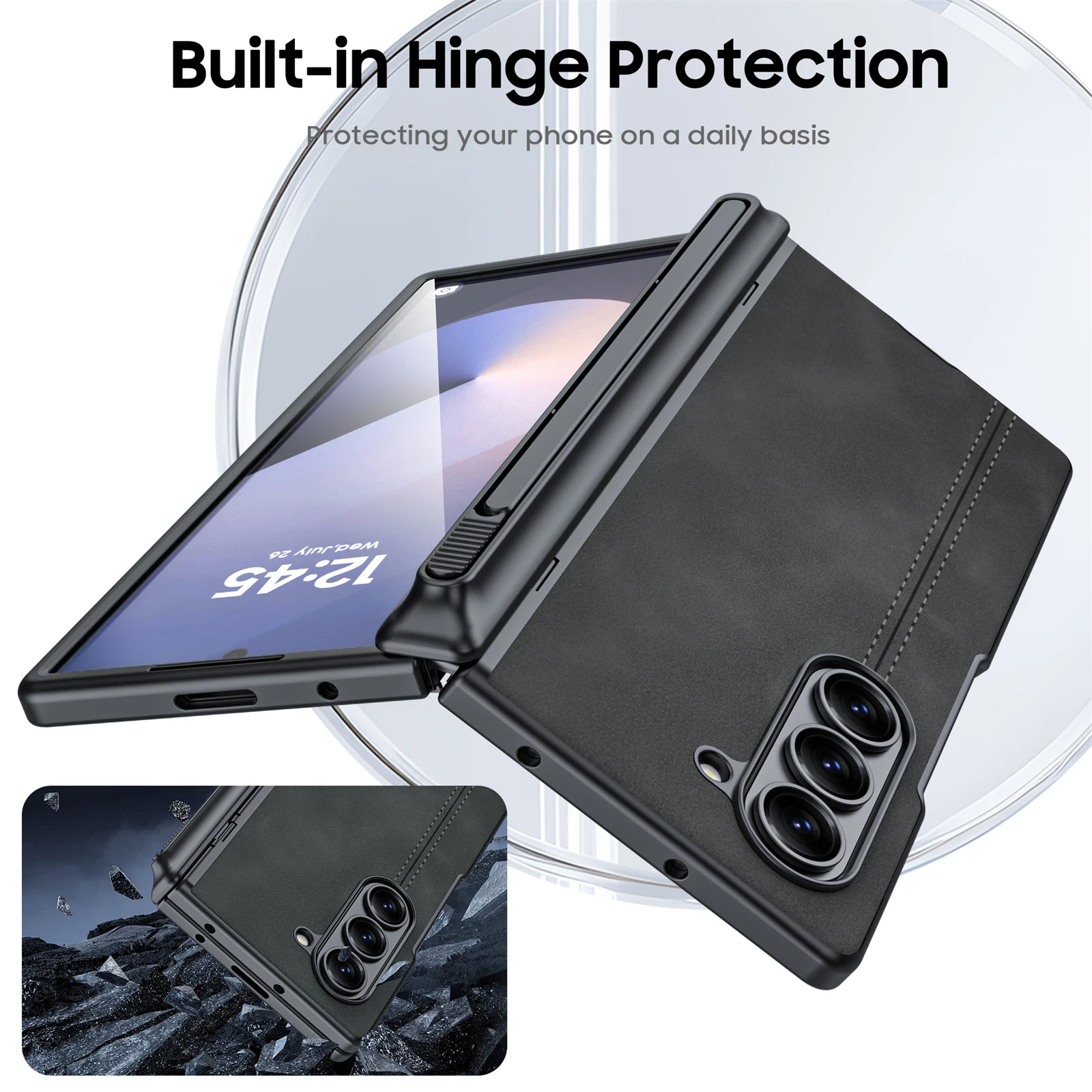 Invisible S Pen Phone Case with Integrated Protective Film & Anti-Fall Protection