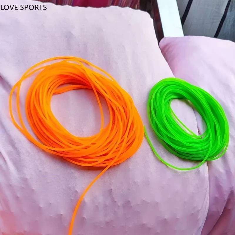 2mm Solid Rubber Fishing Line Elastic Band Strapping Rope 10M Elastic Tennis Slingshot Rope Traditional Level Round Tied Line