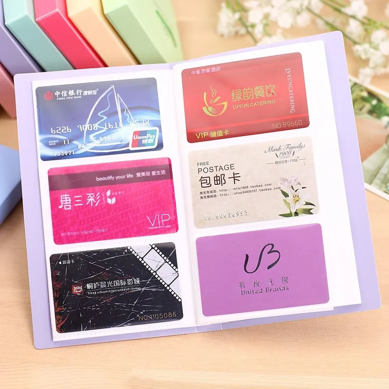 Large Capacity Card Stock 120 Slots Business Name Card Organizer Book Holder Women Case Male School Office Supplies