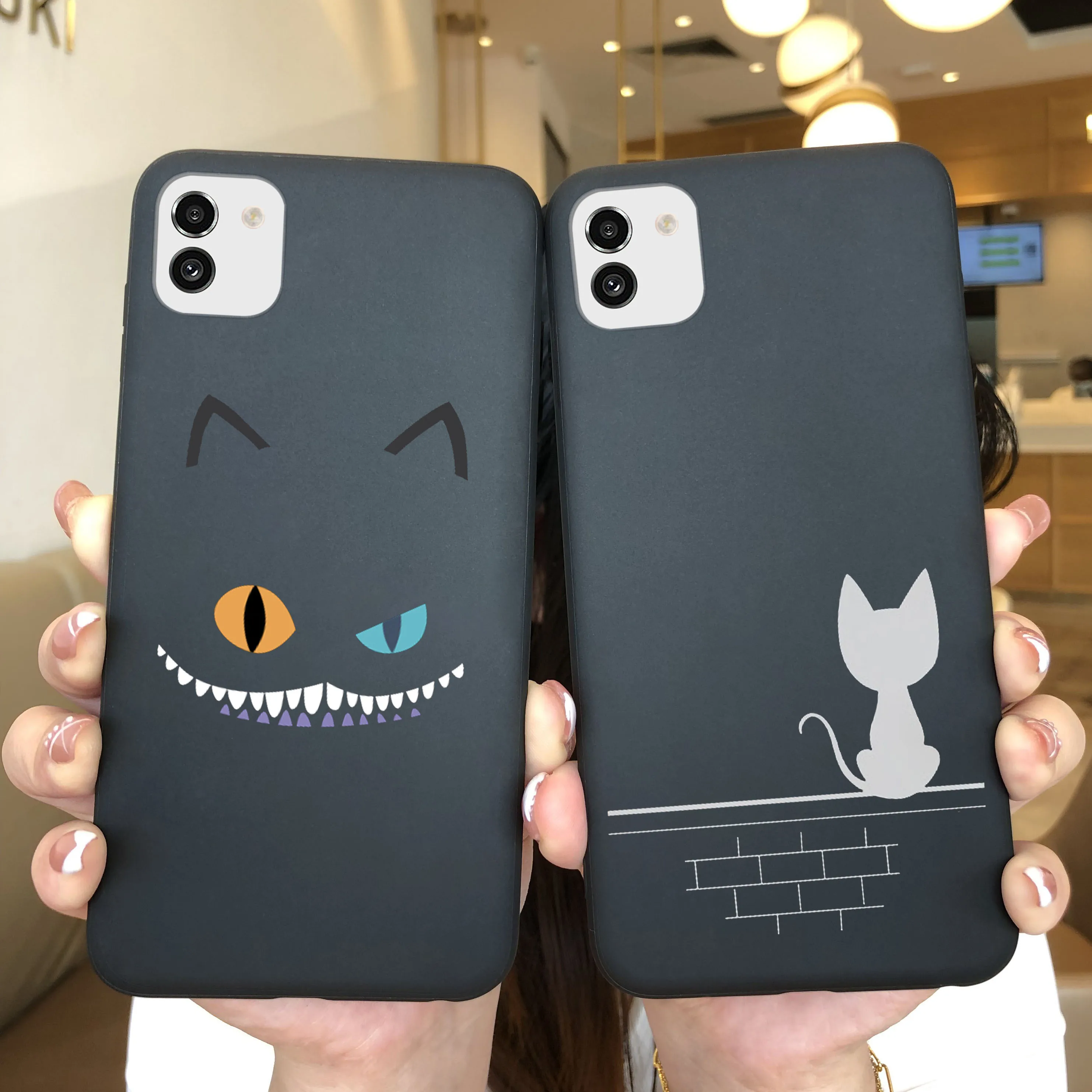 Cute Painted Soft Silicone Bumper Cover for Samsung Galaxy A03 Series