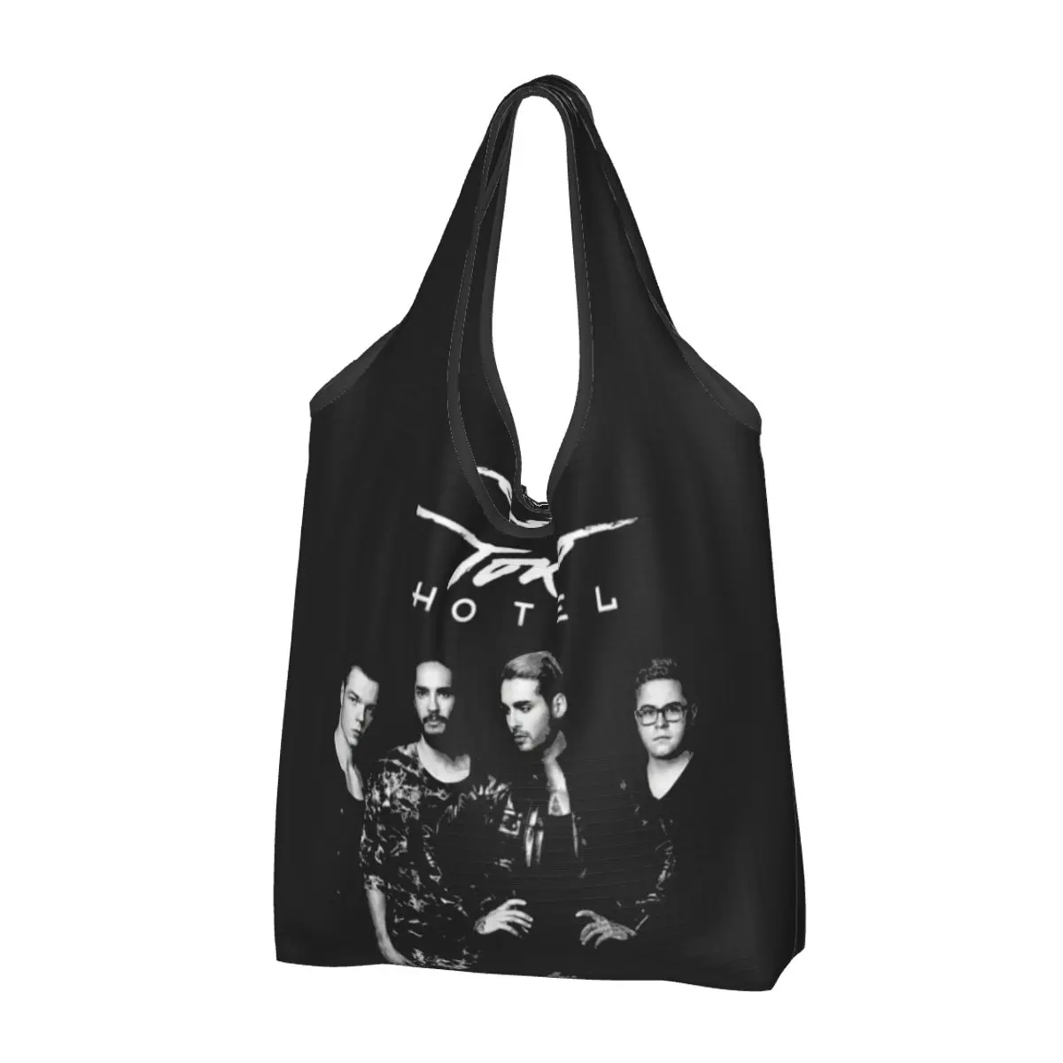 

Tokio Hotel Rock Shopping Bag Reusable Grocery Eco Bags Large Capacity German Recycling Bags Washable Handbag