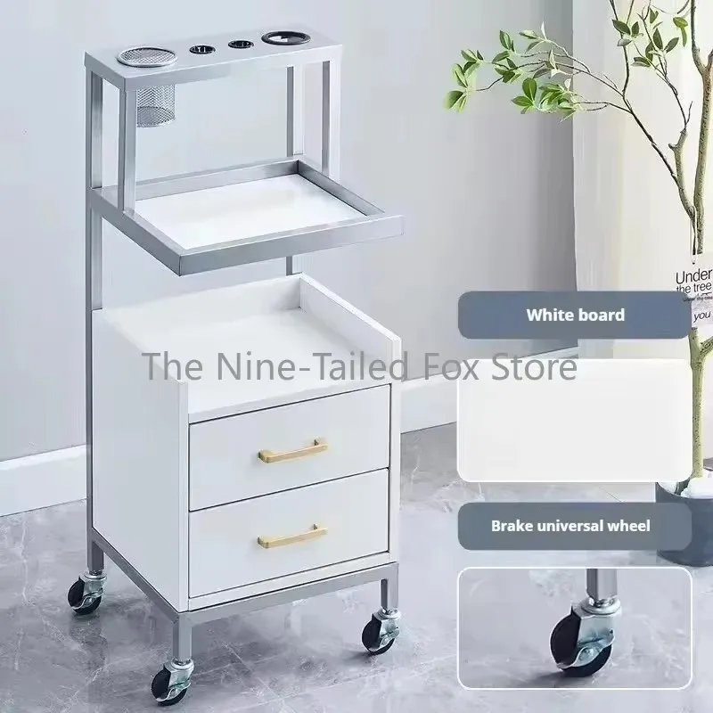 Multi Layer Storage Trolley Beauty Salon Tray Auxiliary Car Wheels Cleaning Cart Professional Furniture Hairdresser Aesthetic Carrello Reception Barber