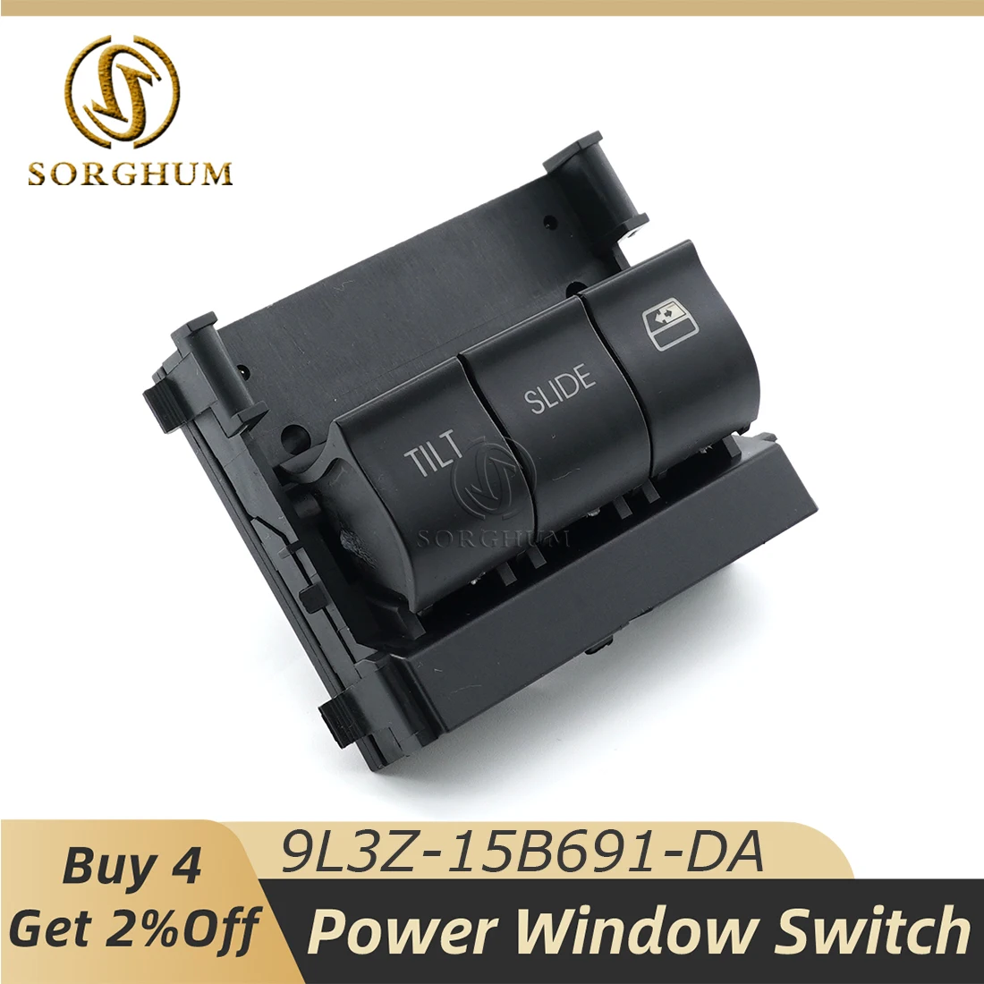 

Sorghum 9L3Z-15B691-DA 9L3Z15B691DA Interior Overhead SunRoof Switch Control Button For Ford F250 F350 Super Duty 2011-2016
