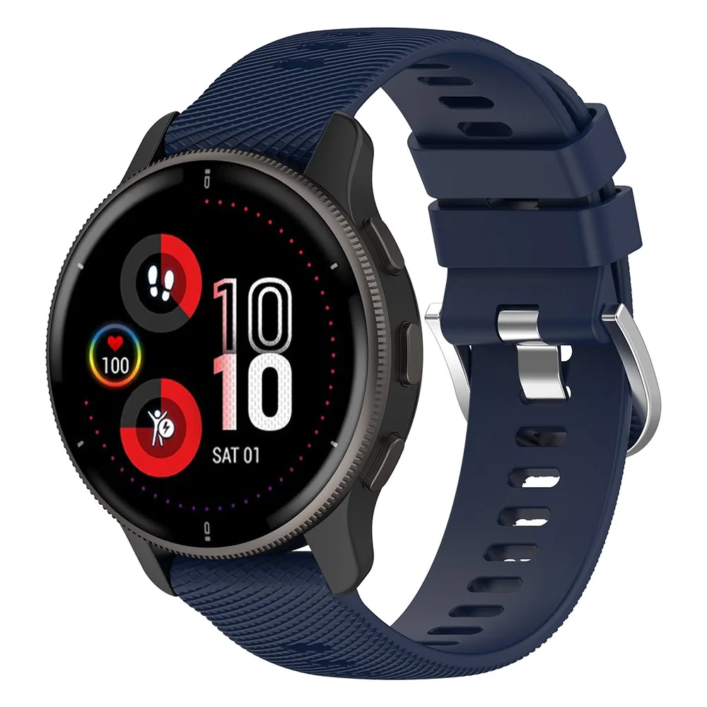 Silicone Smartwatch Strap - Versatile 18mm, 20mm, 22mm Band