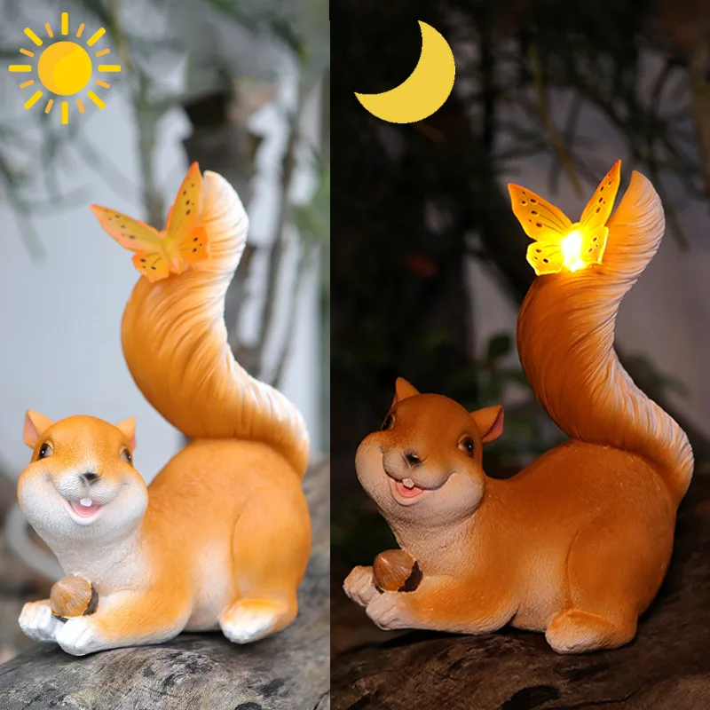 

Solar Garden Decoration Outdoor Cute Squirrel Lights Outdoor Garden Decor Outdoor Lawn Lights Garden Decoration Landscape Lights