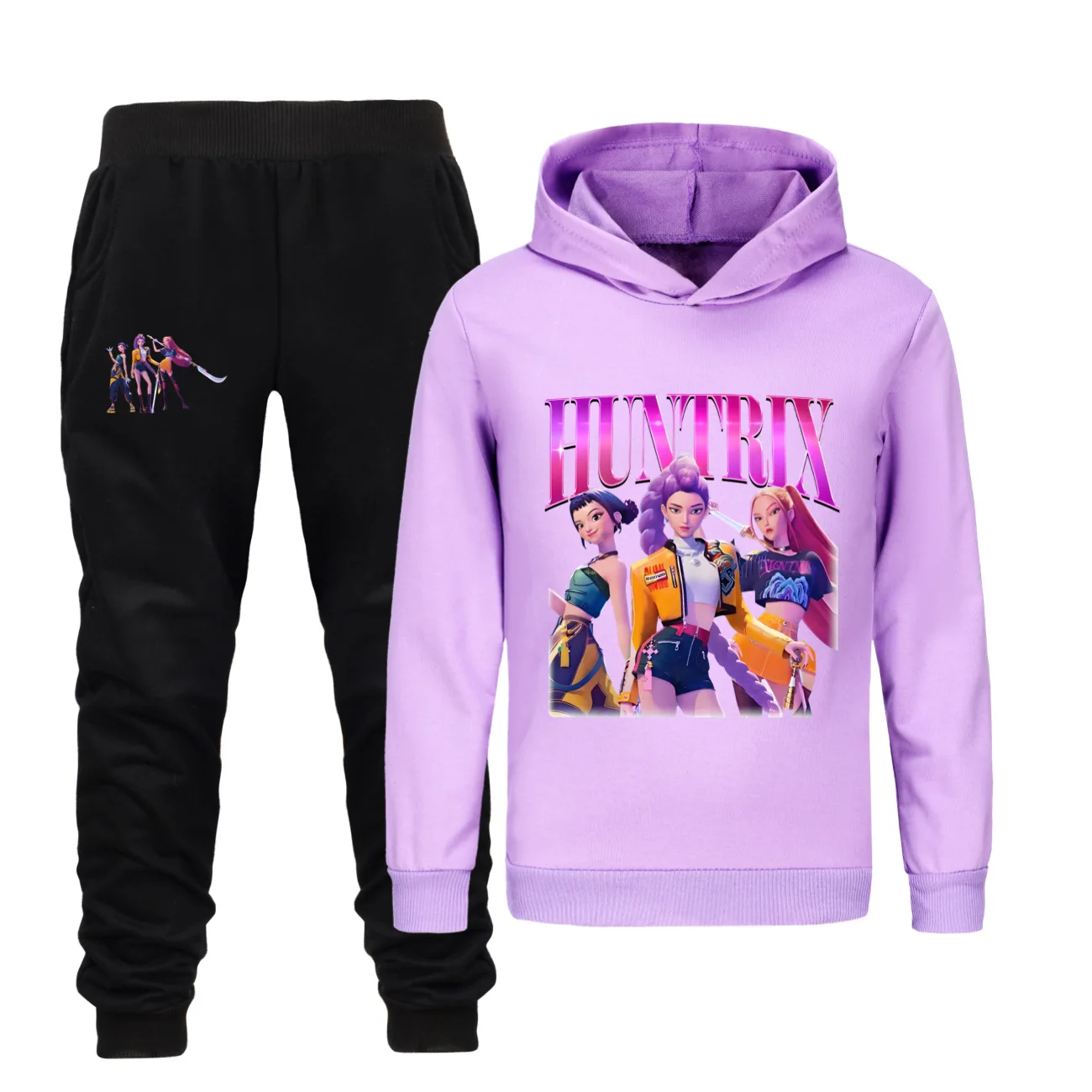 K Pop D-Demon H-Hunters Survêtement Fille Ensemble 2 Pièces