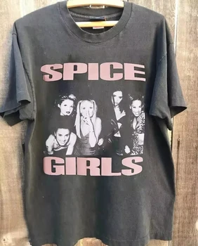 American Summer New Spice Girls Gift Fan Charcoal Unisex T-shirt Street Style Cotton Women's Men's Top 1