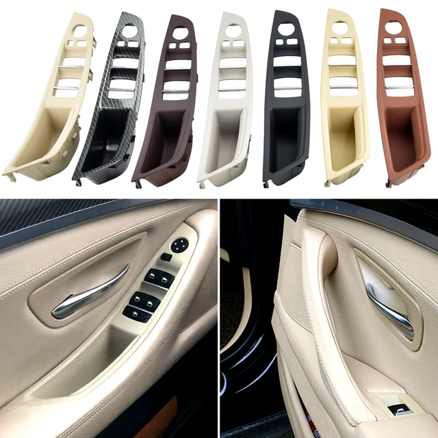 Rhd kompatibel mit BMW 5er F10 F11 2010-2017 Beige Schwarz Auto Innentür  Griff Panel Pull Trim Cover Auto Zubehör