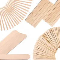 4 Style 300 Pcs Assorted Wooden Wax Sticks - for Body Legs Face and Small Medium Large Sizes Eyebrow Waxing Applicator Spatulas 1