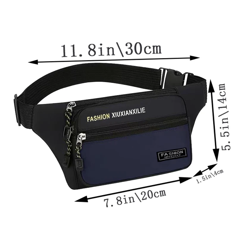 Neutral Square Pouch for Men and Women Business Travel Chest Bag