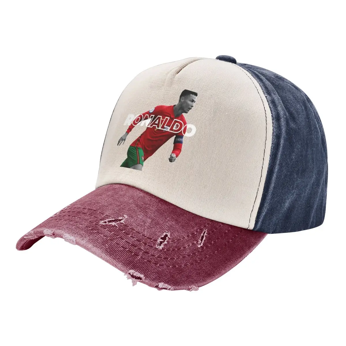 

Cristiano Ronaldo Cr7 Footballer Baseball Caps Distressed Denim Washed Caps Hat Outdoor Running Golf Adjustable Fit Headwear