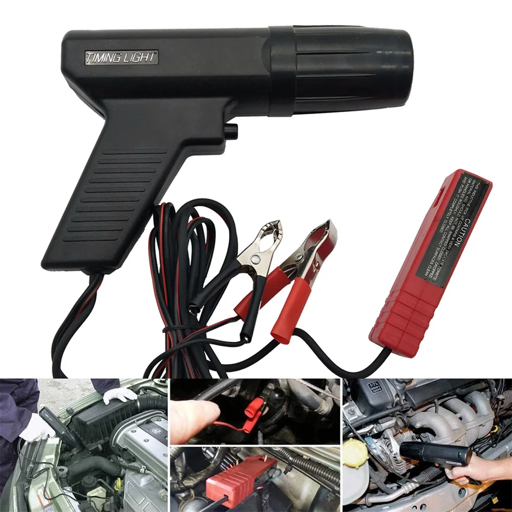 12VIgnitionTimingLightInductivePetrolEngineDiagnosticToolProfessionalTimingGunStrobe
