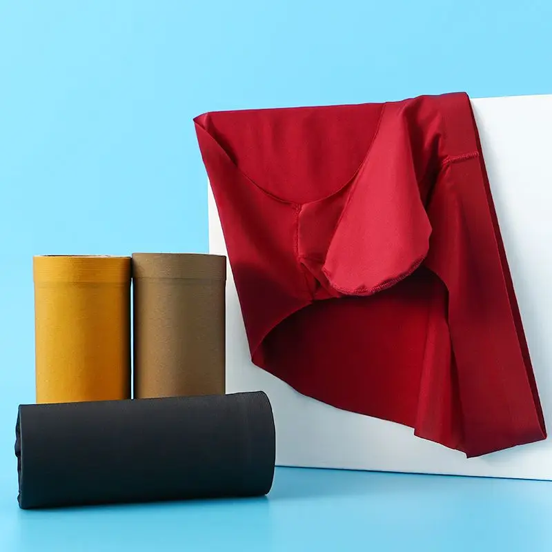 Men's 3D Pouch Underwear Lightweight Sport Quick Dry Performance Boxer Ice Silk Briefs Interior Hombre Sexy Panties Motile Sperm