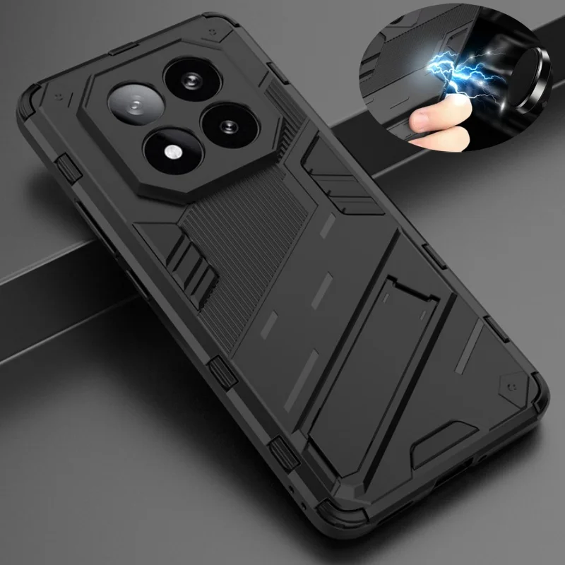 Note14 Pro+ Case Armor Shockproof Phone Case For Xiaomi Redmi Note 14 Pro 5G 4G Magnetic Holder Stand Back Cover