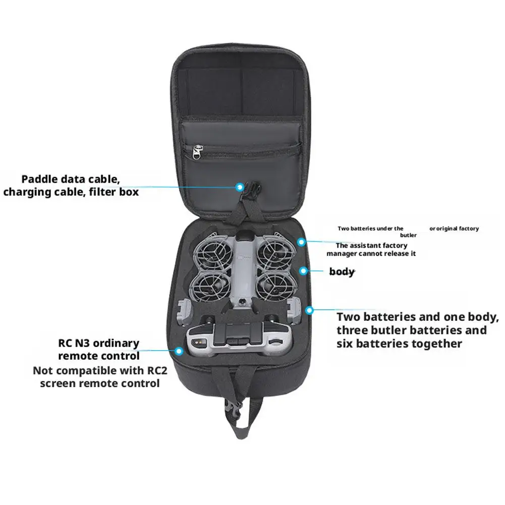 DJI NEO2 드론 휴대용 케이스, 보관 가방, 백팩, 메신저 가방, 체스트 백 - 드론 액세서리