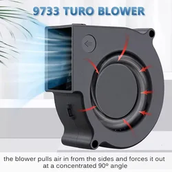 1pc 97mm Blower Fan Speed Controller Air Outlet For Cooling Or Ventilation With Limited Clearance For BBQ Heater DC 12V 2A