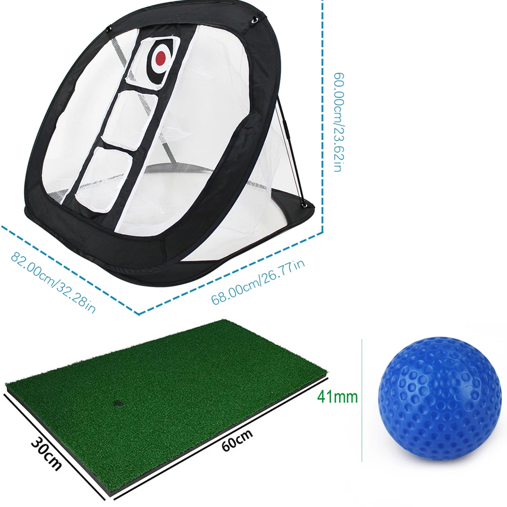 Golf Chipping Net Pop Up Golf Chipping Net with Mat,Golf Practice Nets for Backyard,Outdoor Golf Accessories for Swing Practice
