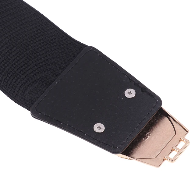 Cintura Elastica Donna Per Vestiti - Larga Fascia In Ecopelle Con Fibbia Metallica - Foto 10