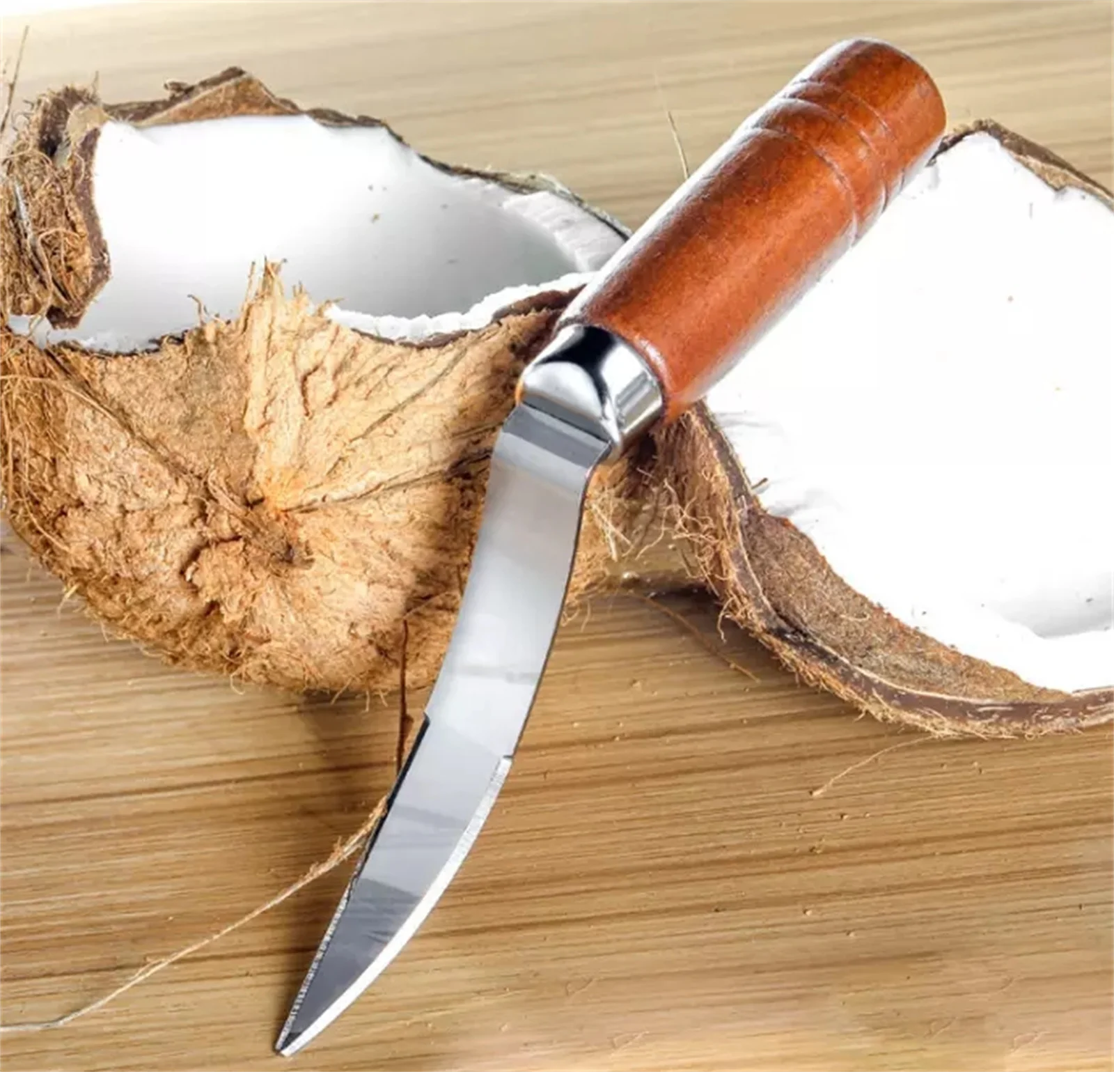 Stainless steel coconut shelling knife coconut meat taking knife kitchen tools