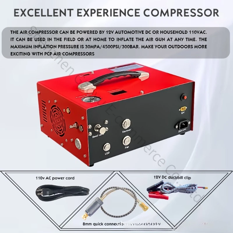 220V-110V ���� Ÿ�̾� ���÷����� �޴�� ���� �������� ���� 4500PSI 30MPA LED ����Ʈ �ڵ� ���� ��� ������ �����ſ� SUV Ʈ����