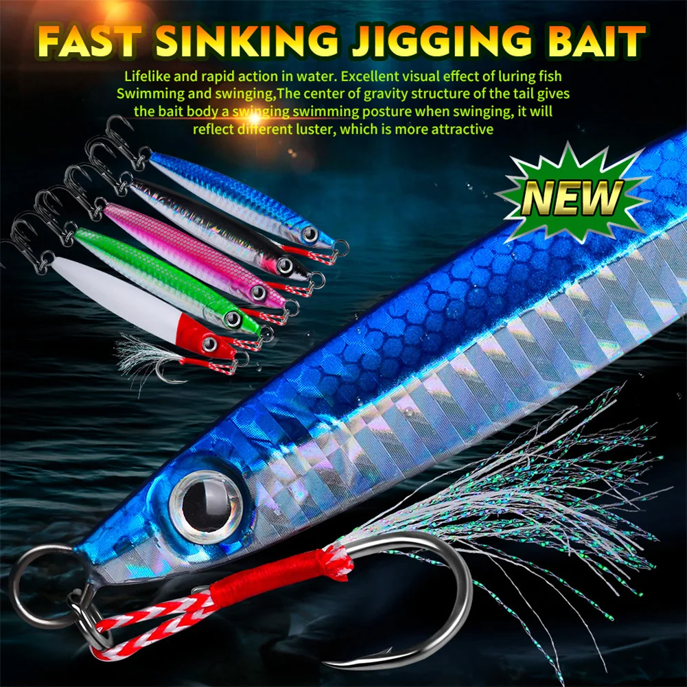 11cm/60g Jig Fishing Lure Fast Sinking Bait Bass Fishing Bait Trout Jigging Lure 4