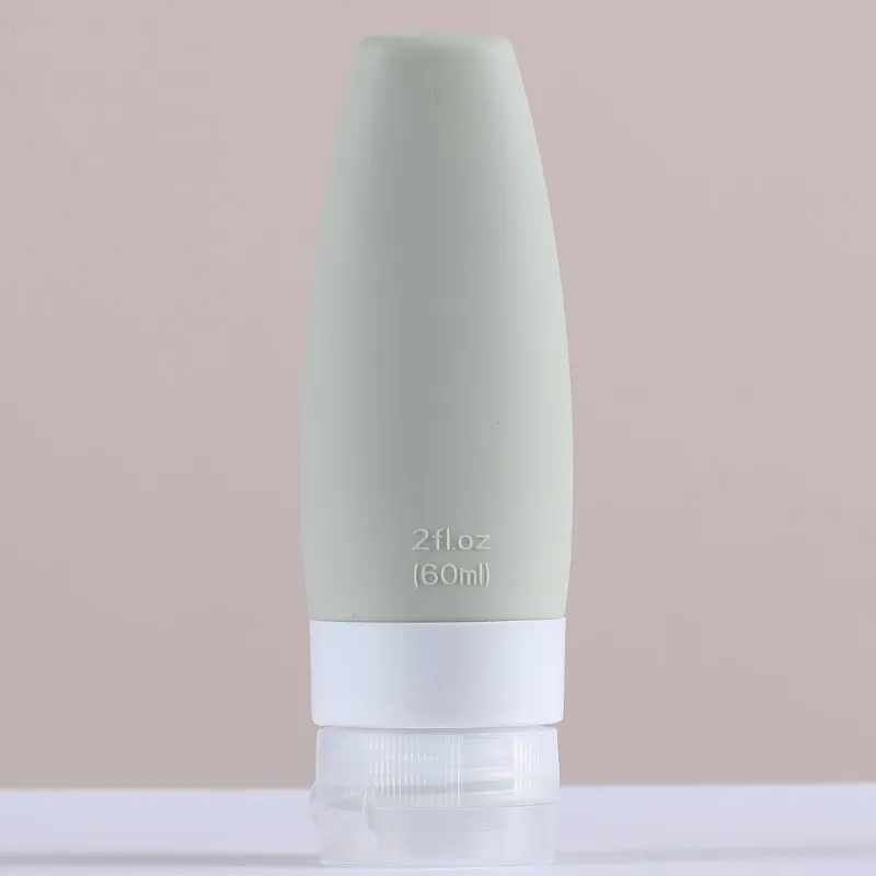 휴대용 실리콘 리필 가능 병, 여행 포장 로션 샴푸, 화장품 스퀴즈 용기, 휴대용 병, 60 ml, 100ml