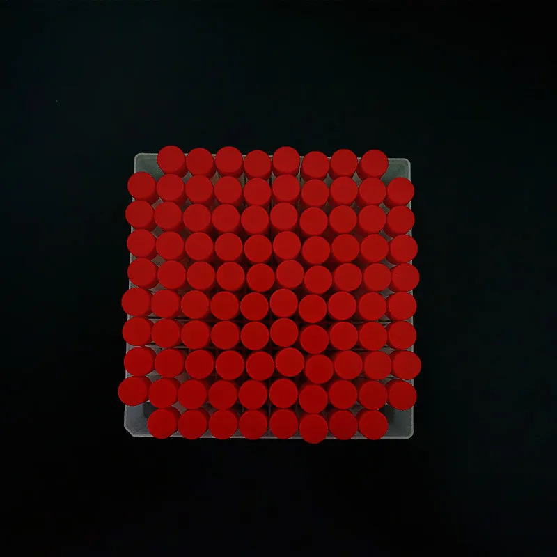 100 Pieces Plastic 1.8ml Freezing Tube + One Piece 100 Vents Plastic Freezing Tube Storage Box For Experiment