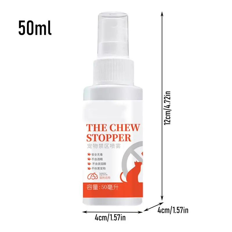 Dog Spray To Prevent Chewing Gentle No Bite Spray For Puppy 50ml Multifunctional Stop Biting For Dog Indoor No Chew