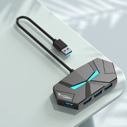 Enhanced USB 3.0 Type-C Docking Station with 7 High-Speed Ports (1.2M 7-in-1 Black)