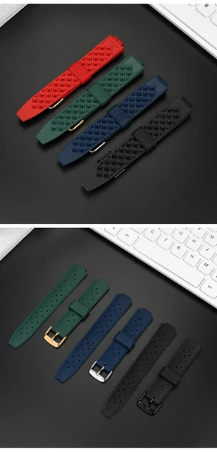 Rubber WatchBand Q114k Dedicated For LV Louis Vuitton Tambour Series  WatchStrap Q1121 Sports Silicone Bracelet 20×12MM Wristband - AliExpress