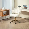 COOLMORE Veet Desk Modern Cute Computer Chair Wheels Height Adjustable Swivel Task Chair For Home Office (Beige Veet) 1