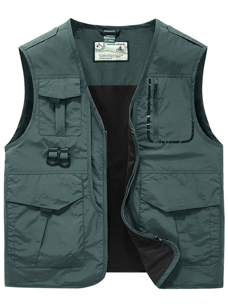 Photography Large Size Fishing Vest Trekking Sweatshirts Cardigan Motorcyclist Casual Luxury Bigsize Tools Pocket Designer