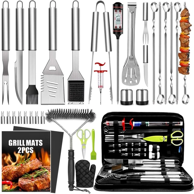 34Pcs Grill Accessories Grilling Gifts for Men, 16 Inches Heavy Duty BBQ  Accessories, Stainless Steel Grill Tools with - AliExpress