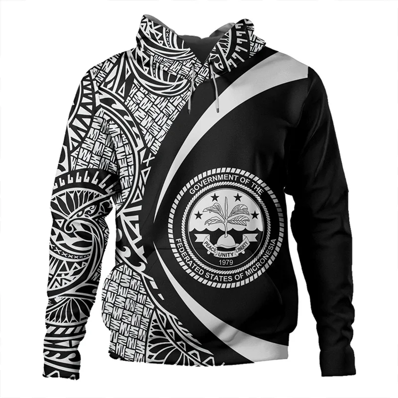 

3D Federated States Of Micronesia Printed Hoodies For Men Flag Of FSM Polynesia Graphic Hooded Sweatshirts Fashion Pullover Tops