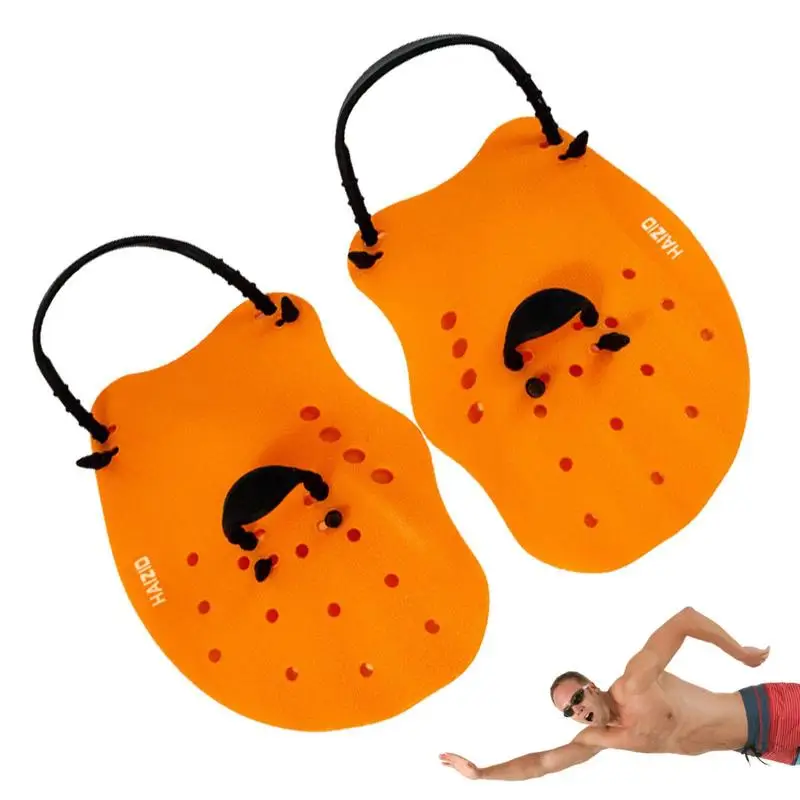 Swimming paddles Adjustable Kids Silicone Swimming Paddles Portable Adults Gear With Drainage Holes Reusable For Hands