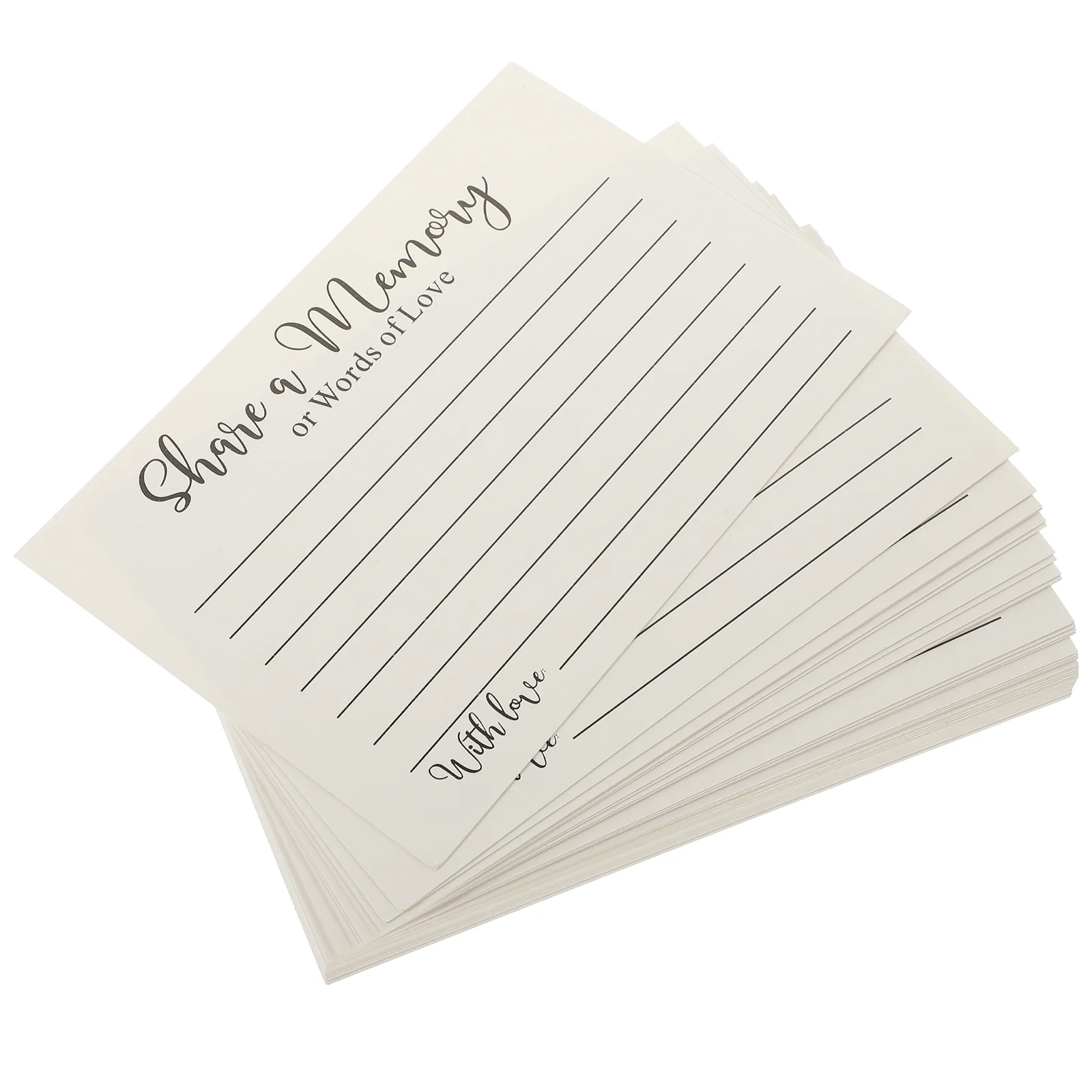 Funeral Message Card 1 Pack/50 Sheets Writing Cards Small Multi-use Share Memory Celebration Accessory Gift