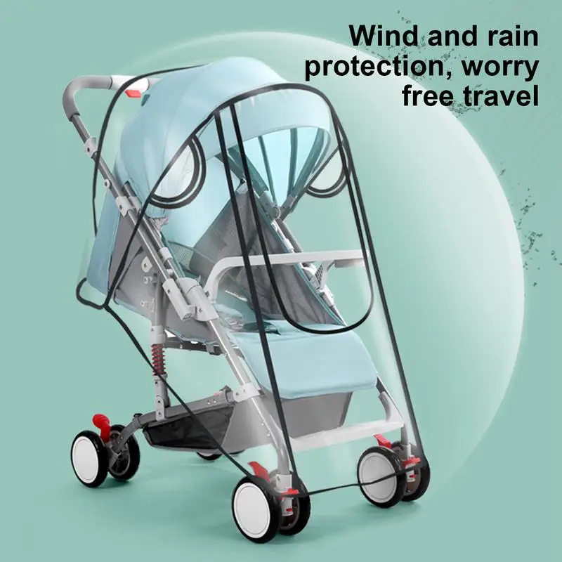 Waterproof Stroller Cover Waterproof Windproof Stroller Wind And Rain Cover Lightweight Breathable Travel Weather