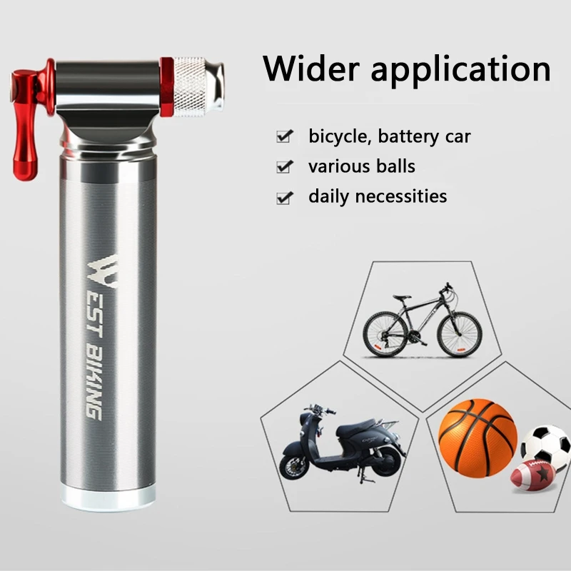 1PcDurableBikingCO2PumpForBicycleAdapterBikePumpInflator