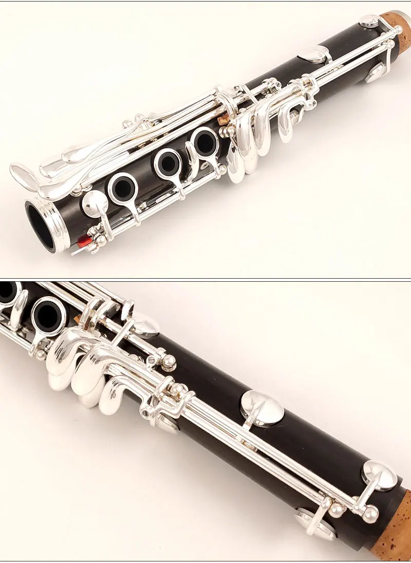 MORESKY Klarinette Ebenholz/Grenadilla Professional Bb versilbert 19-Tasten Sib Klarnet · Brilliant – Detail 2