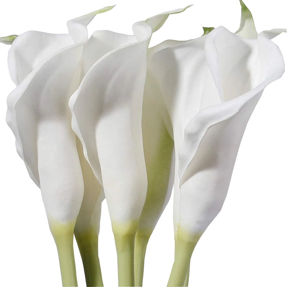 25'' große weiße künstliche Calla-Lilienblumen, 6 Stück, natürliches Aussehen mit langem Stiel für Hochzeitsfeiern, Tischdekoration